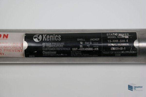 Chemineer Kenics 1,5-KMR-SAN-6