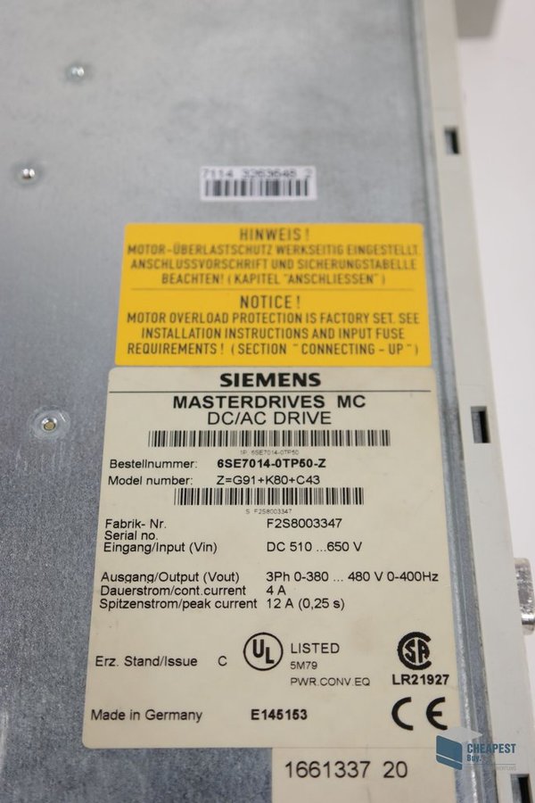 Siemens 6SE7014-0TP50-Z