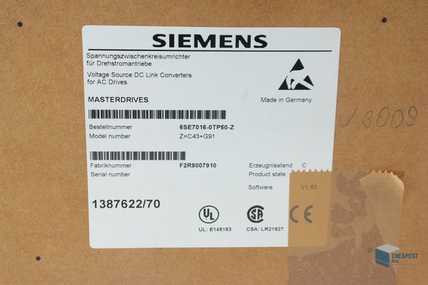 Siemens 6SE7016-0TP50-Z