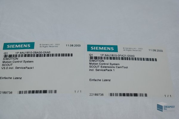 Siemens 6AU1810-0BA30-0XA0 + 6AU1810-0FA21-0XA0