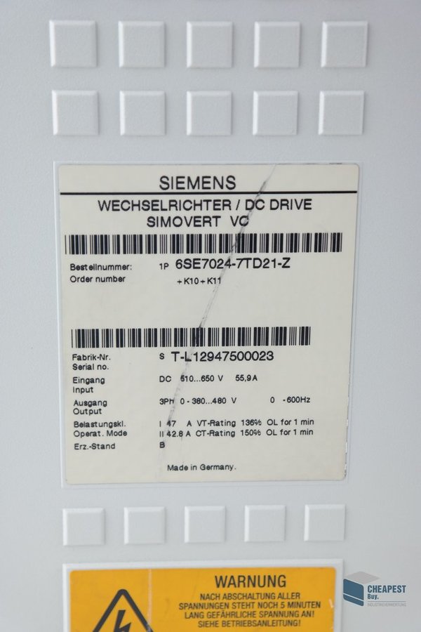 Siemens 6SE7024-7TD21-Z