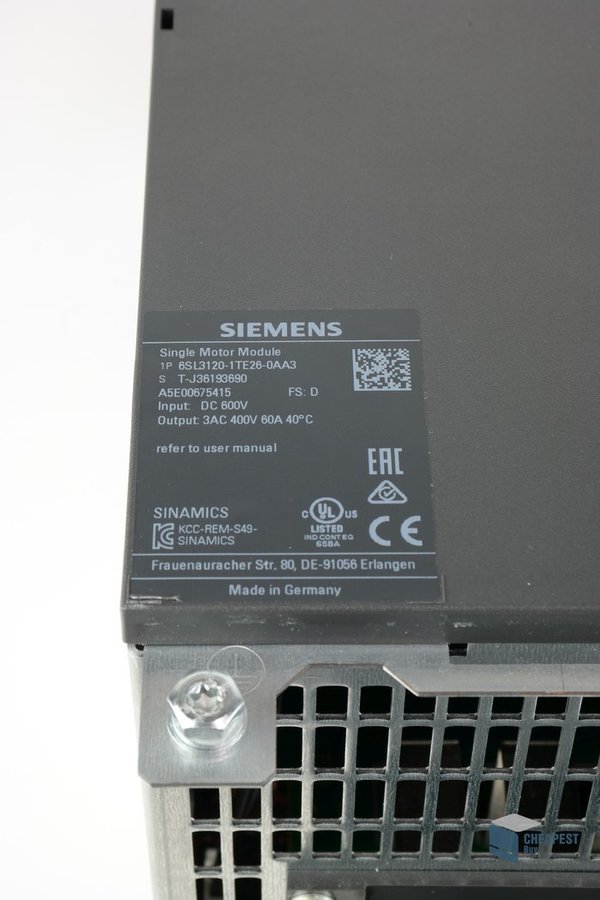 Siemens 6SL3120-1TE26-0AA3