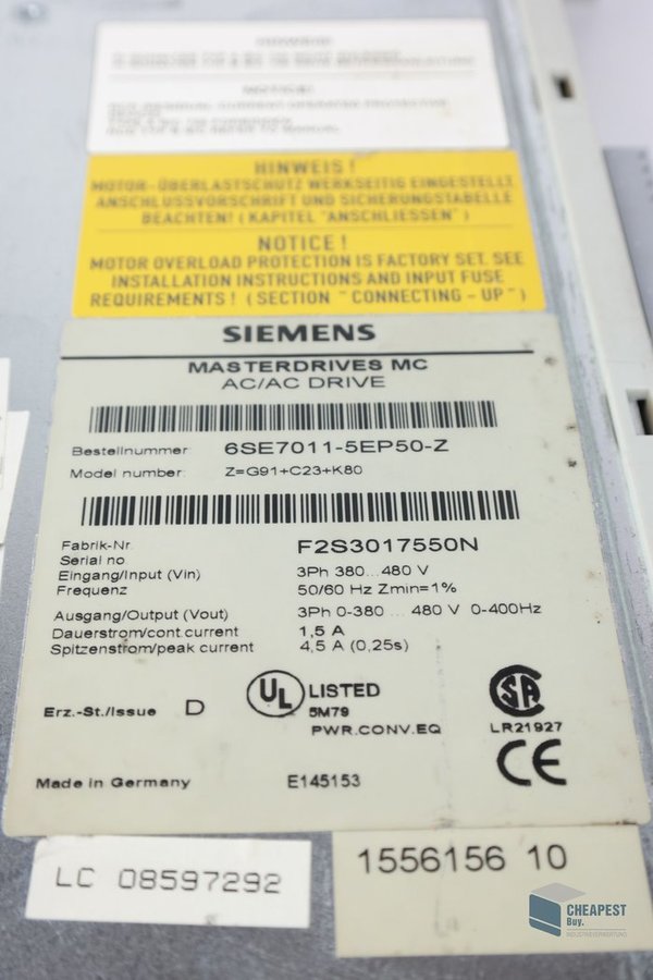 Siemens 6SE7011-5EP50-Z